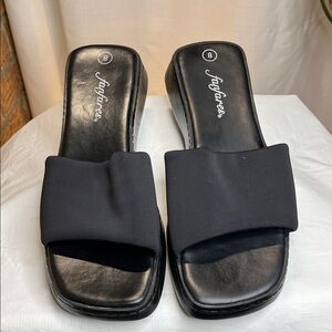 Fanfares black 90’s chunky slides - 8